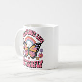 Liebe wie Schmetterling verbreiten Kaffeetasse (Vorderseite Links)
