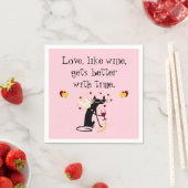 Liebe wie Wine Valentine Serviette (Beispiel)