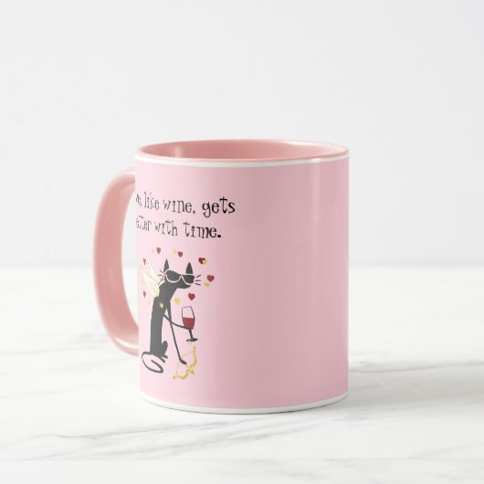 Liebe wie Wine Valentine Tasse (Vorderseite Links)