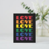 Liebe Wiederholen von LGBTQ-Gay Pride Postkarte (Stehend Vorderseite)