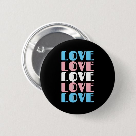 Liebe Wiederholen von LGBTQ Transgender-Pride Button (Vorne & Hinten)