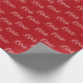 Liebe Wiederholt Muster Romantische Valentine Geschenkpapier (Ecke)