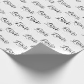 Liebe Wiederholt Muster Romantische Valentine Geschenkpapier (Ecke)