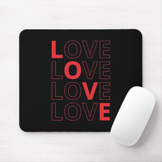 Liebe Wiederholter Text Valentinstag I Liebe Sie Mousepad (Mit Mouse)