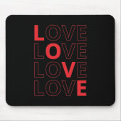 Liebe Wiederholter Text Valentinstag I Liebe Sie Mousepad (Vorne)