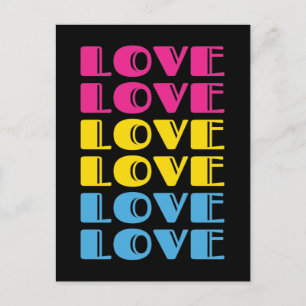 Liebe Wiederholung des LGBTQ-Pansexual-Stolzes Postkarte