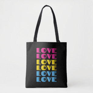 Liebe Wiederholung des LGBTQ-Pansexual-Stolzes Tasche