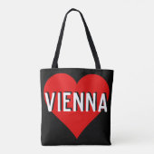 Liebe Wien, Österreich Tasche (Rückseite)