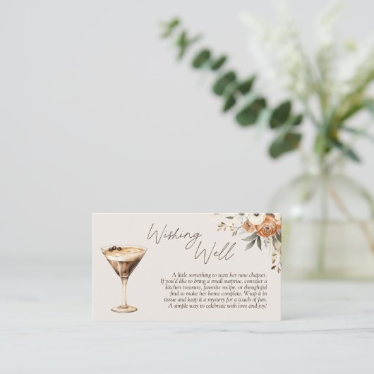 Liebe will gut sein, indem man Martini-Brautparty Begleitkarte (Stehend Vorderseite)