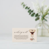 Liebe will gut sein, indem man Martini-Brautparty  Begleitkarte (Stehend Vorderseite)