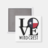 LIEBE Windcrest Texas Magnet (Vorderseite/Rückseite)