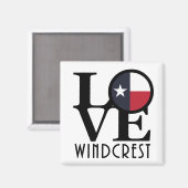 LIEBE Windcrest Texas Magnet (Vorderseite/Rückseite)