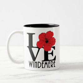 LIEBE Windemere Red Hibiskus 11oz Zweifarbige Tasse