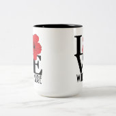 LIEBE Windemere Red Hibiskus 15oz Zweifarbige Tasse (Mittel)