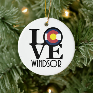 LIEBE Windsor Colorado Keramik Ornament