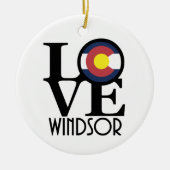 LIEBE Windsor Colorado Keramik Ornament (Vorne)