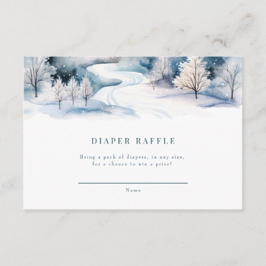 Liebe | Winter Baby Dusche Begleitkarte (Vorderseite)