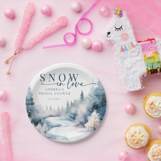 Liebe | Winterwald Pappteller (Party)