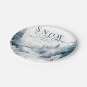 Liebe | Winterwald Pappteller (Schrägansicht)