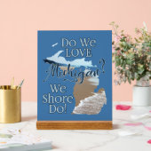 Liebe wir Michigan? Wir müssen es tun! Anpassen Acrylschild (Hochzeit)