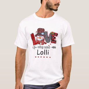 Liebe wird als Lolli Snowman Weihnachten Red Plai T-Shirt