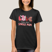 Liebe wird als Single Mama Gnome Leopard Mutter T-Shirt (Vorderseite)