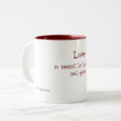 Liebe: , wird bedeutet, das gegebene sharednot, zweifarbige tasse (Vorderseite Links)