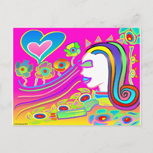 Liebe wird blühen: Traumraum Postkarte (Vorderseite)