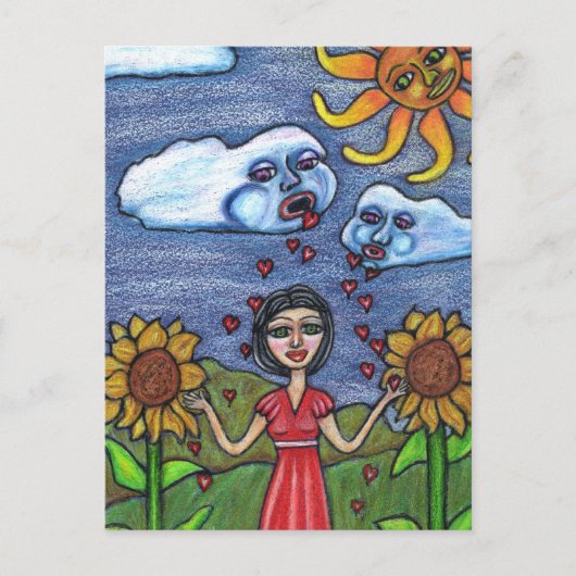 Liebe wird dich wachsen lassen postkarte (Vorderseite)