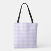 Liebe wird die Lila Gingham Fashon Tasche führen (Rückseite)