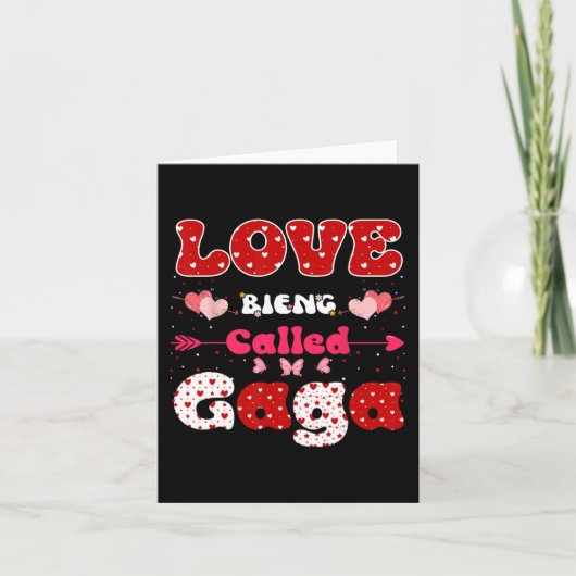 Liebe wird Gaga Funny Mother Day for Wome genannt Karte (Vorderseite)