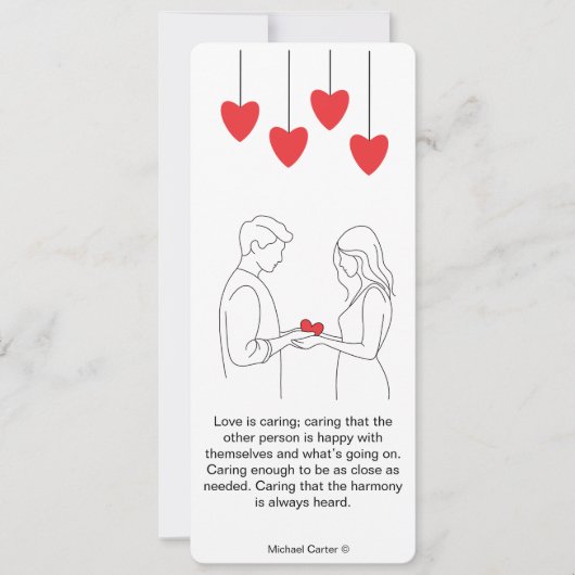 Liebe wird gekümmert einladung (Vorderseite)