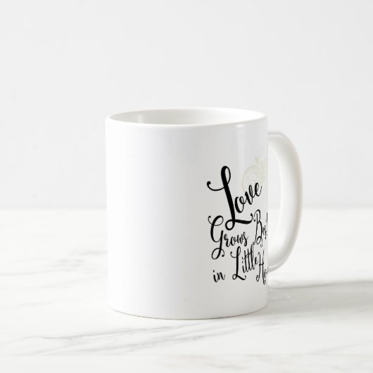 Liebe wird in kleinen Häusern am besten Kaffeetasse (VorderseiteRechts)