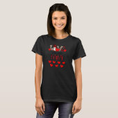 Liebe wird Lala Gnome Leopard Kariert Christm gena T-Shirt (Vorne ganz)