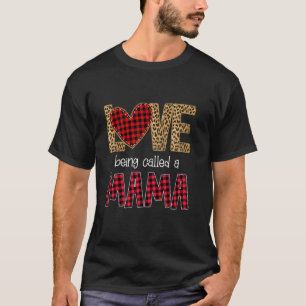 Liebe wird Mama Red Kariert genannt T-Shirt