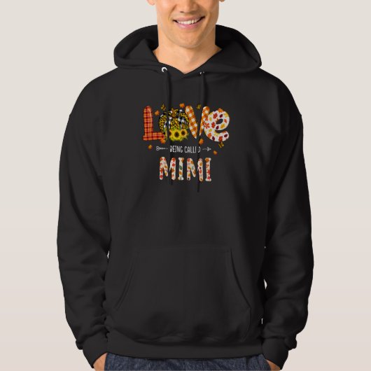 Liebe wird Mimi Leopard Kariert Pumpkin genannt Da Hoodie (Vorderseite)