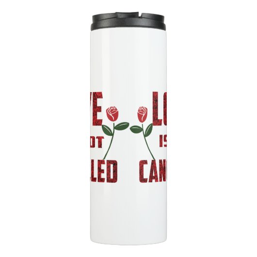 Liebe wird nicht abgebrochen thermosbecher (Rückseite)