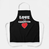Liebe wird nicht abgesagt Niedlich rot und schwarz Schürze (Vorderseite)