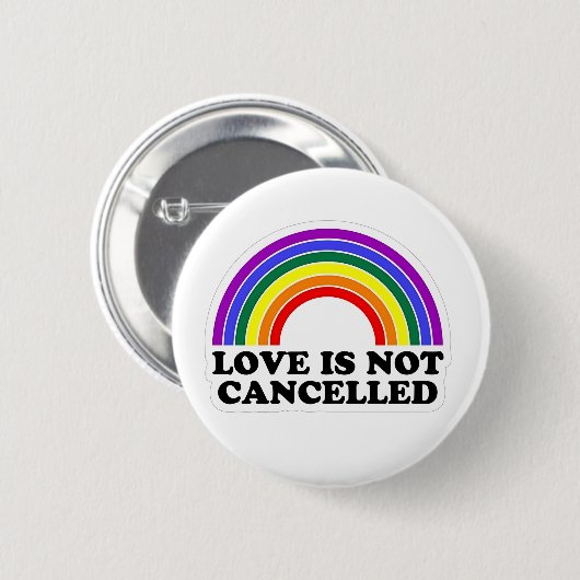 Liebe wird nicht im Monat des Rainbow LGBT Pride a Button (Vorne & Hinten)