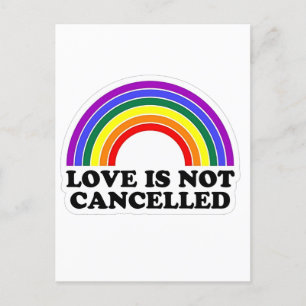 Liebe wird nicht im Monat des Rainbow LGBT Pride a Feiertagspostkarte