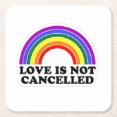 Liebe wird nicht im Monat des Rainbow LGBT Pride a Rechteckiger Pappuntersetzer (Vorderseite)