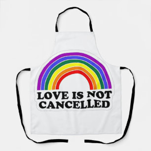 Liebe wird nicht im Monat des Rainbow LGBT Pride a Schürze