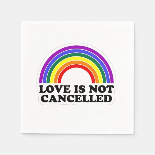 Liebe wird nicht im Monat des Rainbow LGBT Pride a Serviette (Vorderseite)