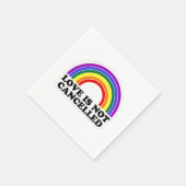 Liebe wird nicht im Monat des Rainbow LGBT Pride a Serviette (Ecke)
