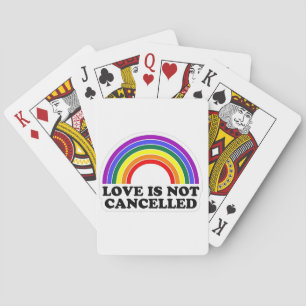 Liebe wird nicht im Monat des Rainbow LGBT Pride a Spielkarten