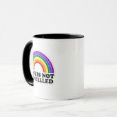 Liebe wird nicht im Monat des Rainbow LGBT Pride a Tasse (Vorderseite Links)
