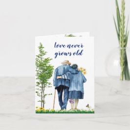 Liebe wird nie alt - Älteres Paar Karte