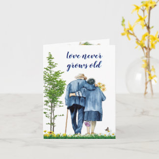 Liebe wird nie alt - Älteres Paar Karte