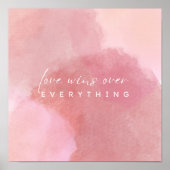 "Liebe wird rot: Eine rosa Wasserfarbenangelegenhe Poster (Vorne)