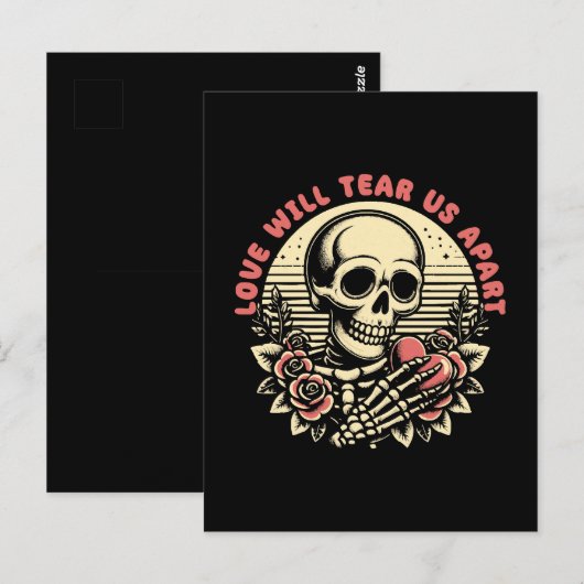 Liebe wird uns auseinander reißen postkarte (Vorne/Hinten)